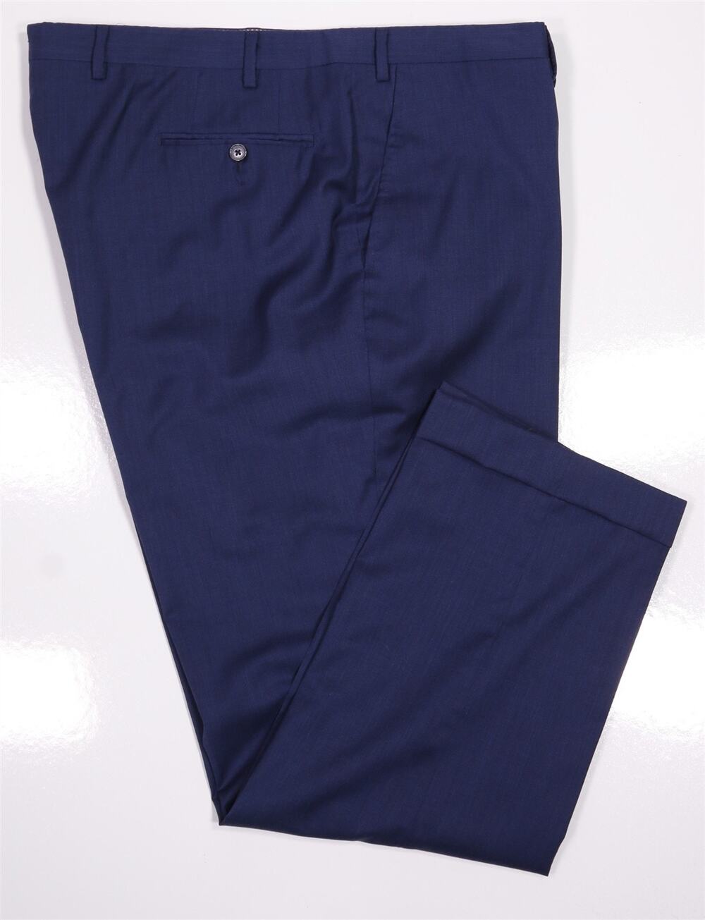 Ravazzolo Royal Blue Flat Front Wool Dress Pants 44x30